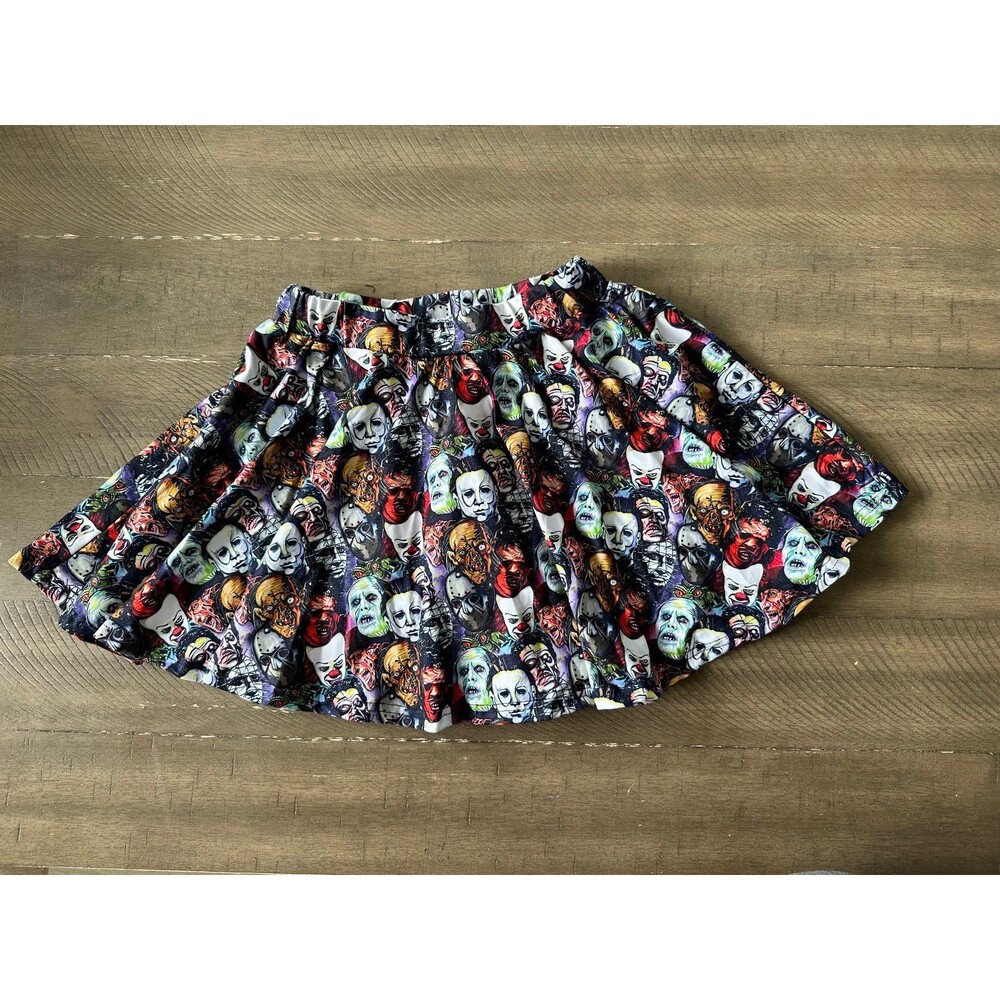 Aubrey & Co Girls 8/9 Horror Movie Halloween Skort Pennywise Jason Freddy NWT